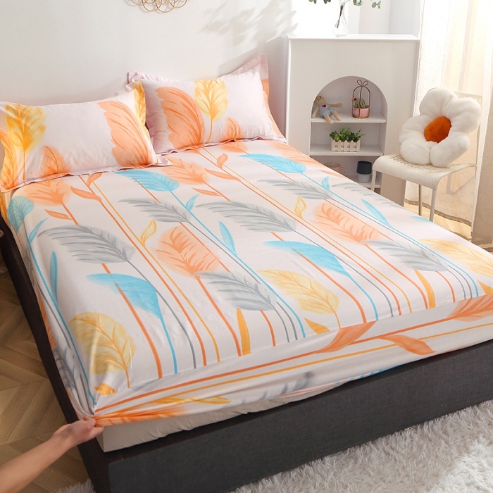 91家纺网 家纺一手货源 找家纺 晶缦 2022新款全棉12868全棉印花套件萌新系列单床单-单床笠 芦森