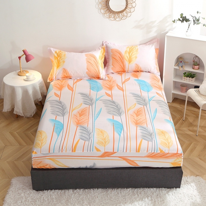 91家纺网 家纺一手货源 找家纺 晶缦 2022新款全棉12868全棉印花套件萌新系列单床单-单床笠 芦森