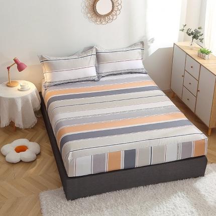 晶缦 2022新款全棉12868全棉印花套件萌新系列单床单-单床笠 米可橘