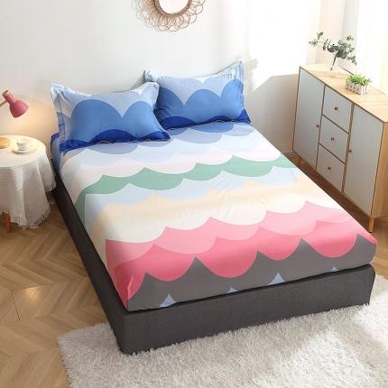 晶缦 2022新款全棉12868全棉印花套件萌新系列单床单-单床笠 天空之境