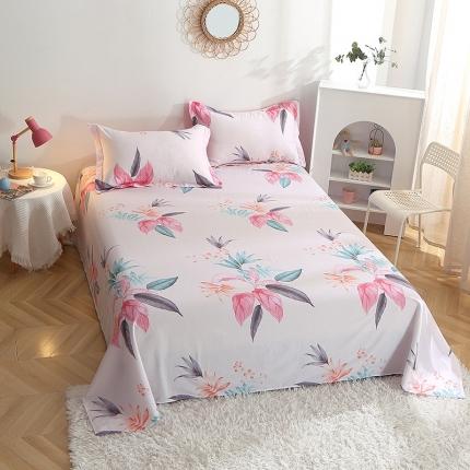 91家纺网 家纺一手货源 找家纺 总-2023新款12868全棉印花单床单-纯棉单品-萌新系