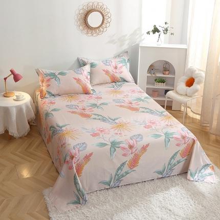 91家纺网 家纺一手货源 找家纺 总-2023新款12868全棉印花单床单-纯棉单品-萌新系