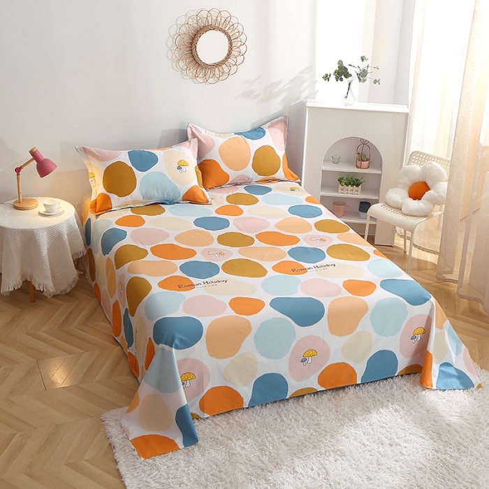 91家纺网 家纺一手货源 找家纺 晶缦 2022新款全棉12868全棉印花套件萌新系列单床单 卡贝拉