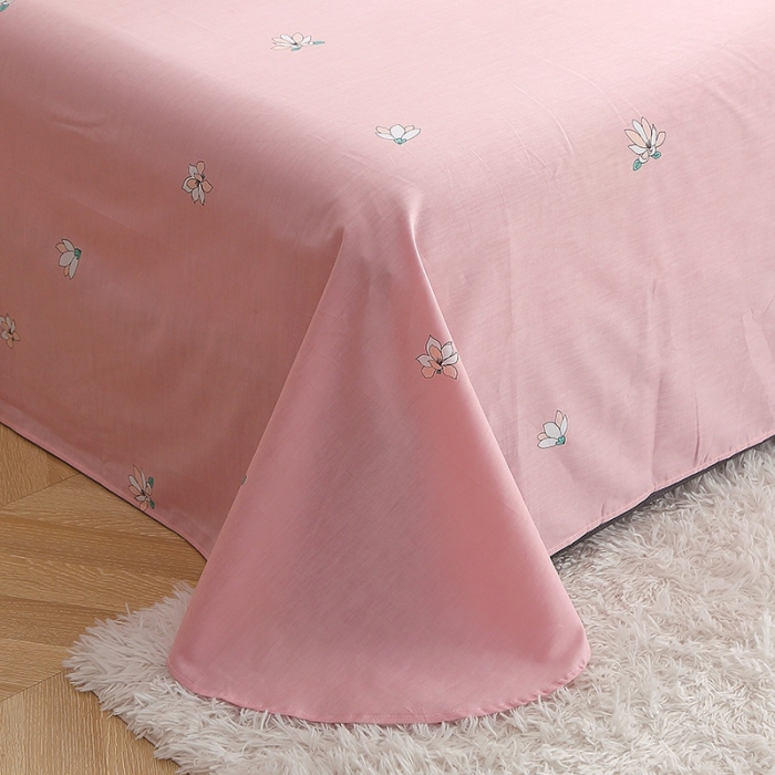 91家纺网 家纺一手货源 找家纺 晶缦 2022新款全棉12868全棉印花套件萌新系列单床单 流莹蓝