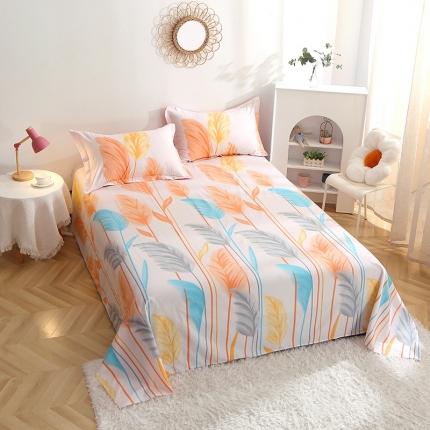 晶缦 2022新款全棉12868全棉印花套件萌新系列单床单 芦森