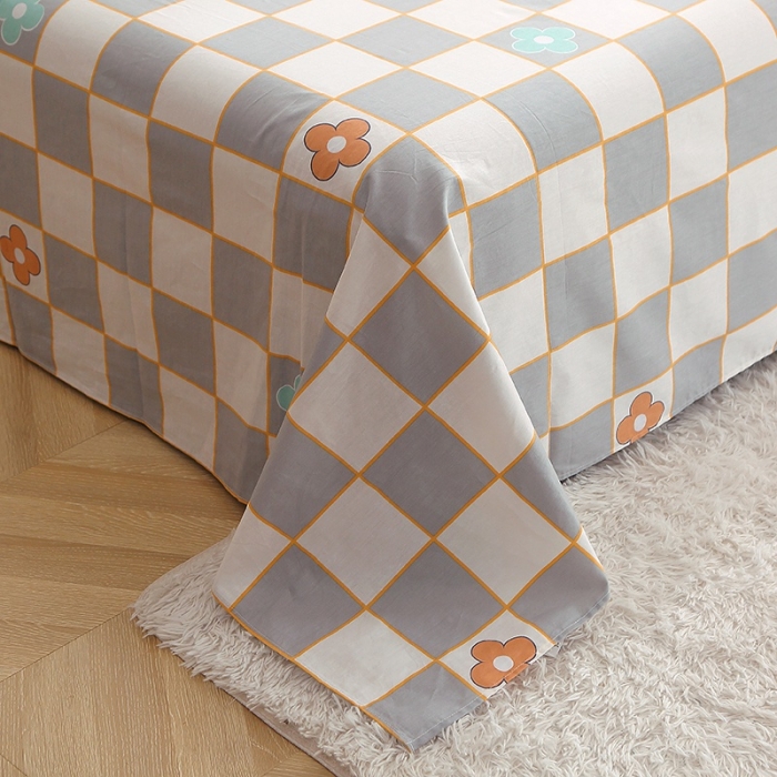 91家纺网 家纺一手货源 找家纺 晶缦 2022新款全棉12868全棉印花套件萌新系列单床单路易威灰