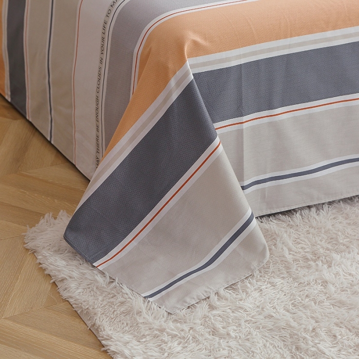 91家纺网 家纺一手货源 找家纺 晶缦 2022新款全棉12868全棉印花套件萌新系列单床单 米可橘