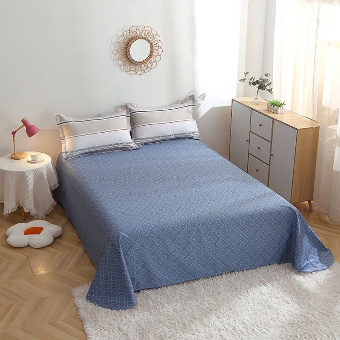 91家纺网 家纺一手货源 找家纺 晶缦 2022新款全棉12868全棉印花套件萌新系列单床单 米可橘