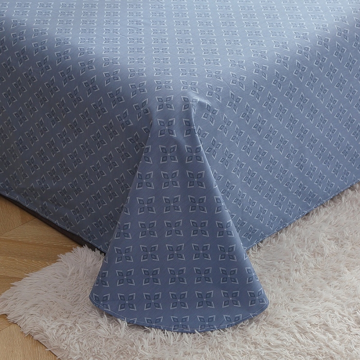 91家纺网 家纺一手货源 找家纺 晶缦 2022新款全棉12868全棉印花套件萌新系列单床单绅度湖绿