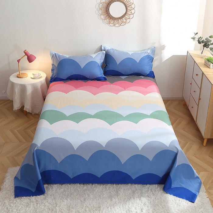 91家纺网 家纺一手货源 找家纺 晶缦 2022新款全棉12868全棉印花套件萌新系列单床单天空之境