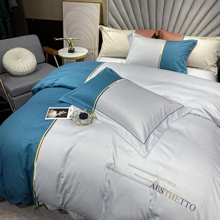 91家纺网 家纺一手货源 找家纺 2022全棉磨毛高定刺绣四件套_绅调系列