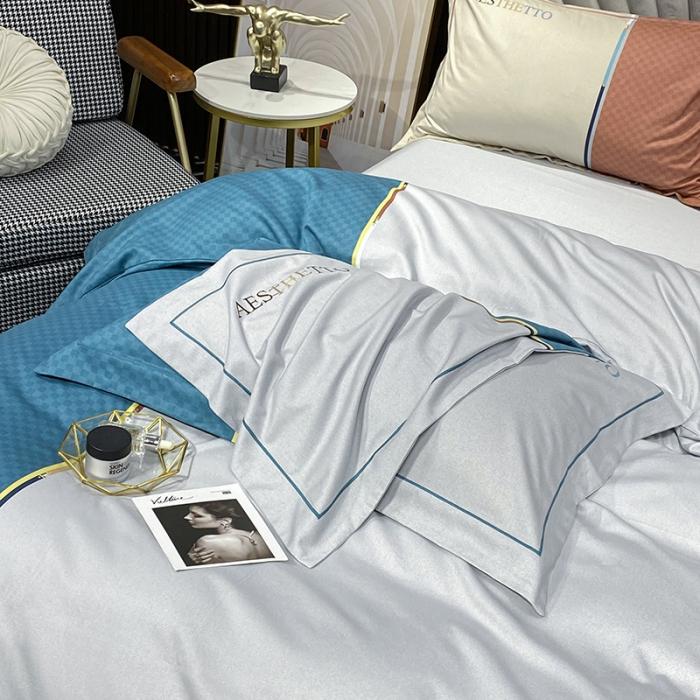 91家纺网 家纺一手货源 找家纺 2022全棉磨毛高定刺绣四件套_绅调系列