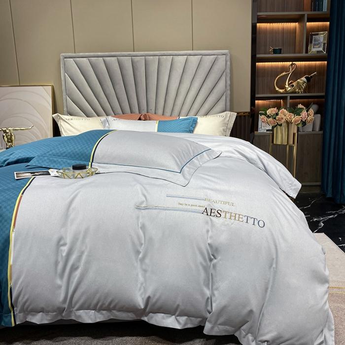 91家纺网 家纺一手货源 找家纺 2022全棉磨毛高定刺绣四件套_绅调系列