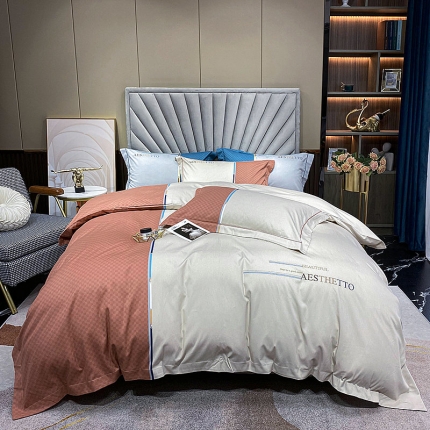 91家纺网 家纺一手货源 找家纺 2022全棉磨毛高定刺绣四件套_绅调系列