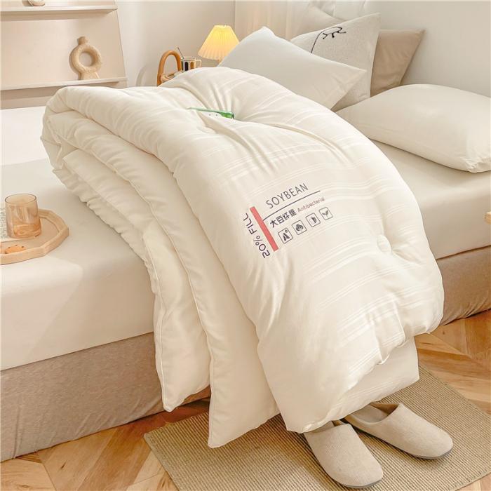 91家纺网 家纺一手货源 找家纺 2023新款60磨毛缎纹大豆纤维被