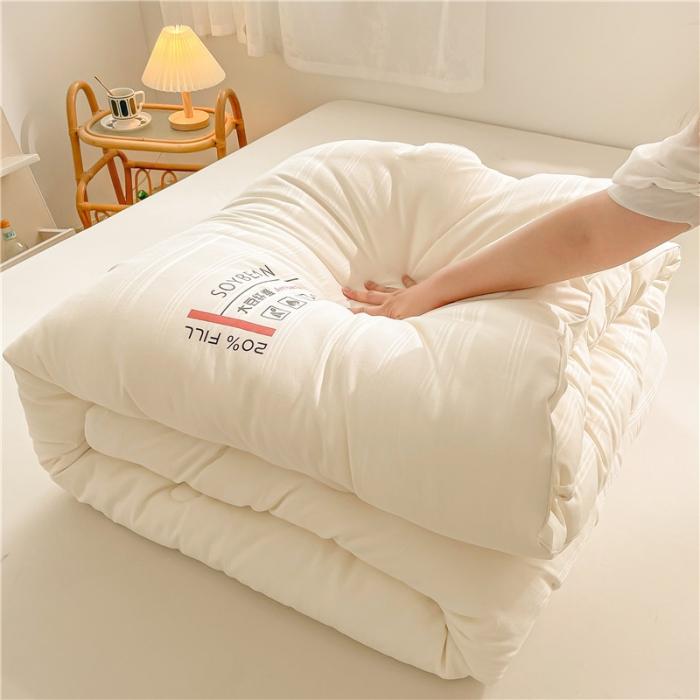 91家纺网 家纺一手货源 找家纺 2023新款60磨毛缎纹大豆纤维被