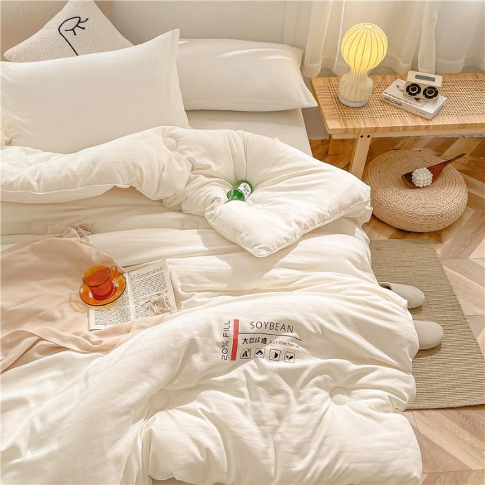 91家纺网 家纺一手货源 找家纺 2023新款60磨毛缎纹大豆纤维被