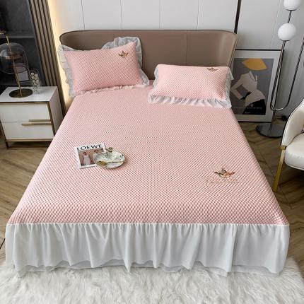 91家纺网 家纺一手货源 找家纺 （总）澳洲羽 2024新款冰豆墩凉感床裙凉席