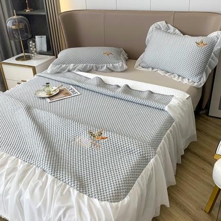 澳洲羽 2024新款冰豆墩凉感床裙凉席 冰豆墩-灰