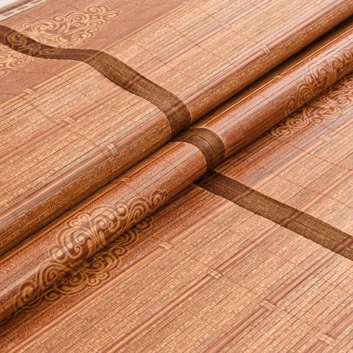 91家纺网 家纺一手货源 找家纺 2024新款双面竹席冰丝席竹凉席学生宿舍席子凉席  幸福结