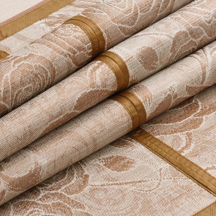 91家纺网 家纺一手货源 找家纺 2024新款双面竹席冰丝席竹凉席学生宿舍席子凉席  幸福结