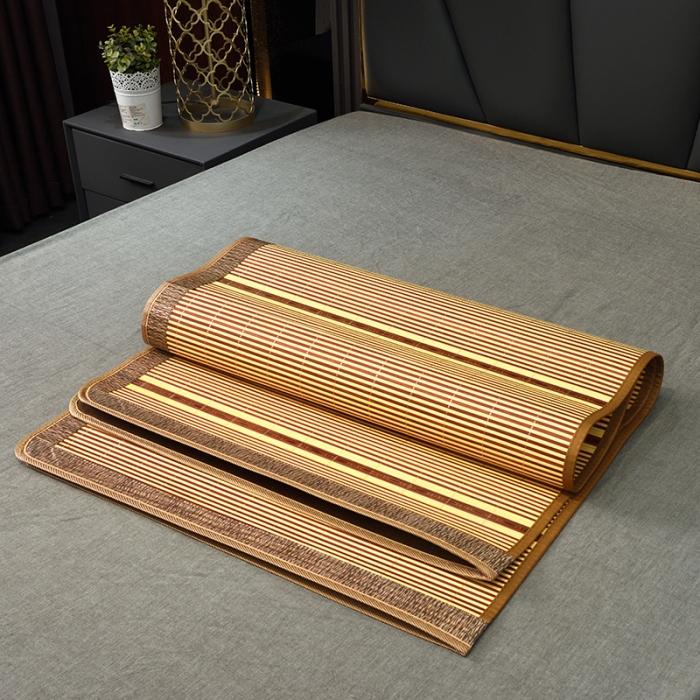 91家纺网 家纺一手货源 找家纺 2024新款双面竹席冰丝席竹凉席学生宿舍席子凉席 金彩人生