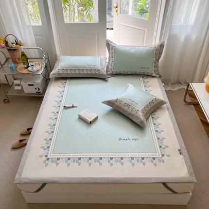 本希 2022高端数码印花水洗冰丝床席款-法式简约系列 青玉