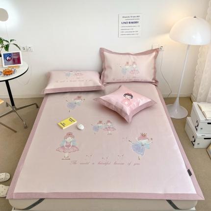 91家纺网 家纺一手货源 找家纺 （总）本希 2022新款水洗数码印花卡通简约冰丝席床席款