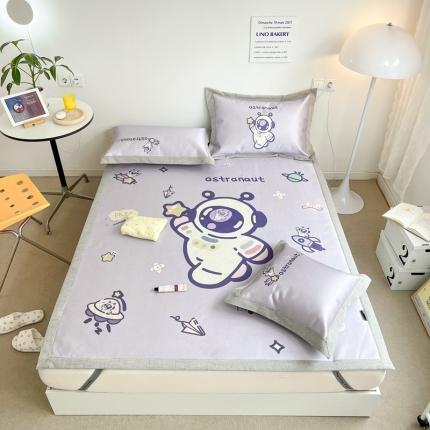 91家纺网 家纺一手货源 找家纺 （总）本希 2022新款水洗数码印花卡通简约冰丝席床席款