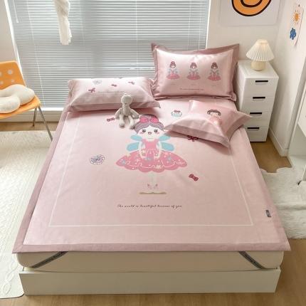 本希 2022新款水洗数码印花卡通简约冰丝席床席款 芭蕾仙子