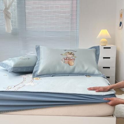 本希 2022新款水洗数码印花卡通简约冰丝席床笠款 飞行员小贝