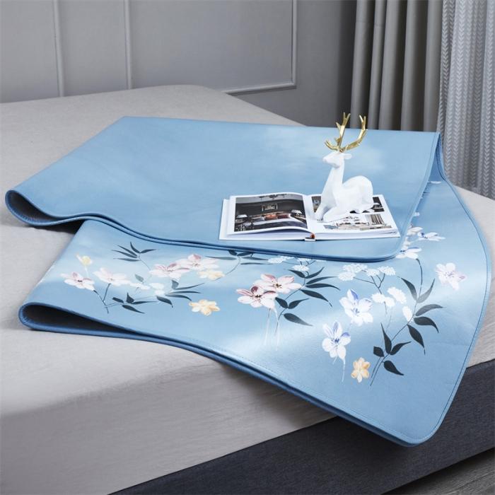 91家纺网 家纺一手货源 找家纺 头层彩绘牛皮席 三件套 水牛皮 牛皮凉席 头层 彩绘凉席