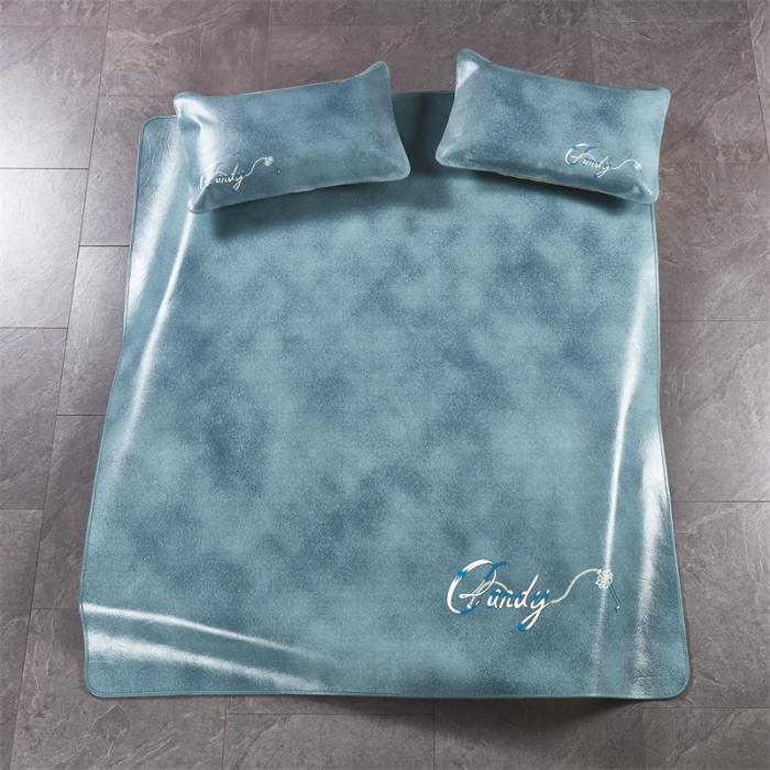 91家纺网 家纺一手货源 找家纺 头层彩绘牛皮席 三件套 水牛皮 牛皮凉席 头层 彩绘凉席