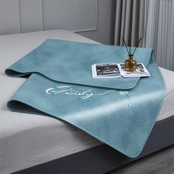 91家纺网 家纺一手货源 找家纺 头层彩绘牛皮席 三件套 水牛皮 牛皮凉席 头层 彩绘凉席