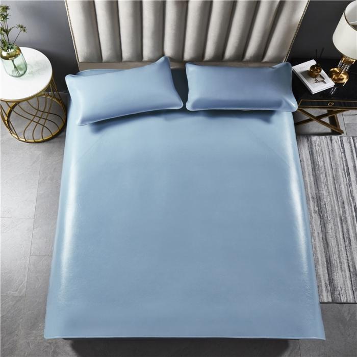 91家纺网 家纺一手货源 找家纺 头层素彩牛皮席 水牛皮 牛皮凉席 头层 彩绘凉席