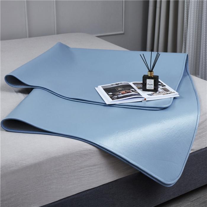 91家纺网 家纺一手货源 找家纺 头层素彩牛皮席 水牛皮 牛皮凉席 头层 彩绘凉席