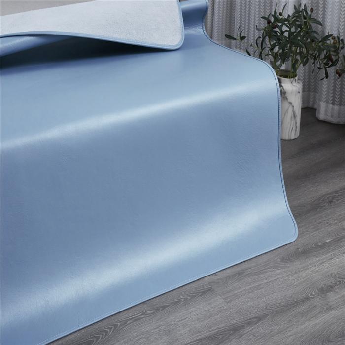 91家纺网 家纺一手货源 找家纺 头层素彩牛皮席 水牛皮 牛皮凉席 头层 彩绘凉席