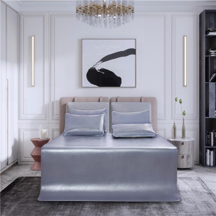 91家纺网 家纺一手货源 找家纺 头层素彩牛皮席 水牛皮 牛皮凉席 头层牛皮  凉席