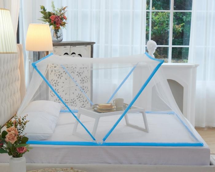 91家纺网 家纺一手货源 找家纺 2024网红英伦可折叠无底蚊帐