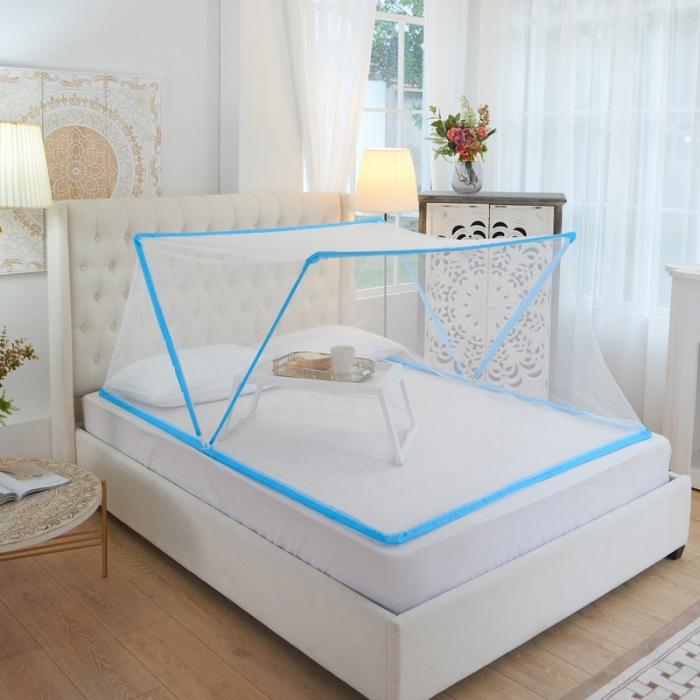 91家纺网 家纺一手货源 找家纺 2024网红英伦可折叠无底蚊帐