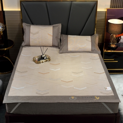 91家纺网 家纺一手货源 找家纺 2023凉席冰丝席夏季家用学生宿舍单人可折叠三件套软席子