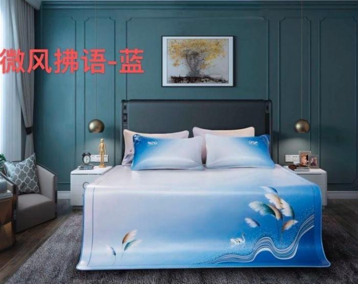 91家纺网 家纺一手货源 找家纺 头层彩绘牛皮席 水牛皮 牛皮凉席 头层牛皮  凉席