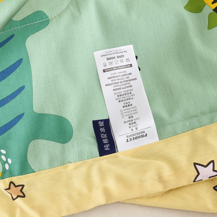 91家纺网 家纺一手货源 找家纺 小虾米 2022新款40支纯棉印花夏被被子被芯 恐龙沃德-绿