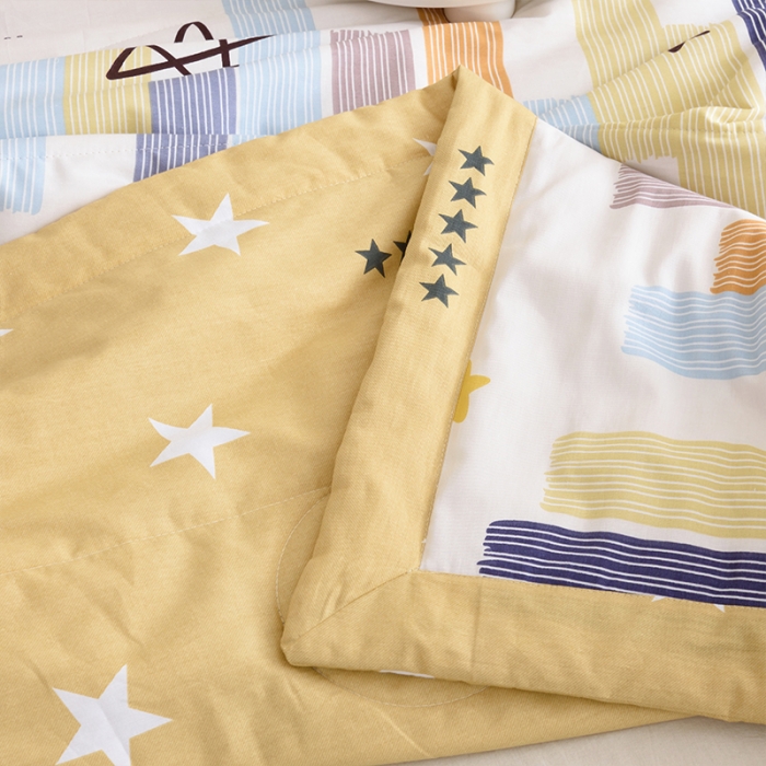 91家纺网 家纺一手货源 找家纺 小虾米 2022新款40支纯棉印花夏被被子被芯 五星躺赢