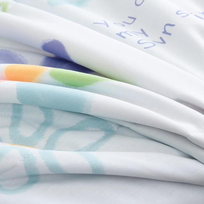 91家纺网 家纺一手货源 找家纺 小虾米 2022新款40支纯棉印花夏被被子被芯 心花怒放