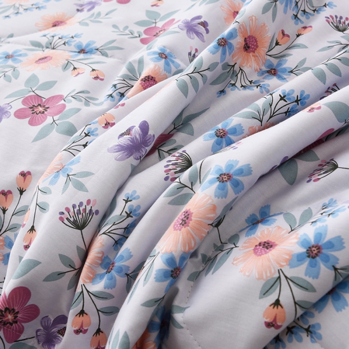 91家纺网 家纺一手货源 找家纺 小虾米 2022新款40支纯棉印花夏被被子被芯 檐下风铃