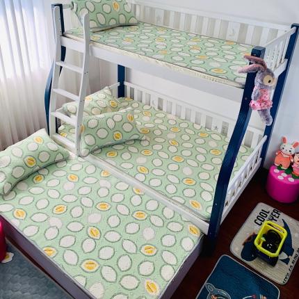 91家纺网 家纺一手货源 找家纺 小虾米 2022新款可定制凉感丝0.4乳胶凉席床笠三件套 柠檬