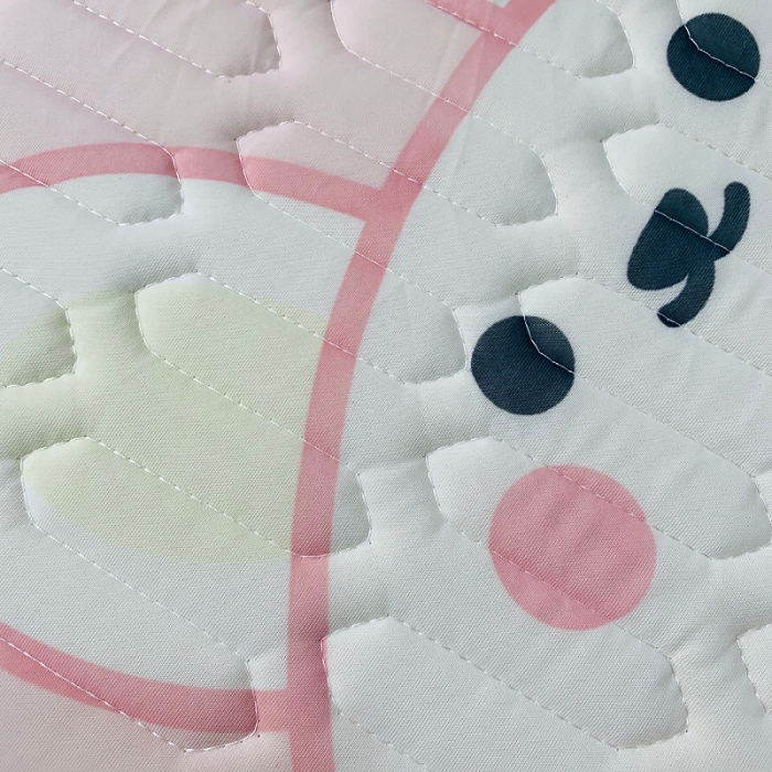 91家纺网 家纺一手货源 找家纺 小虾米 2022新款可定制凉感丝0.4乳胶凉席床笠三件套 快乐女孩