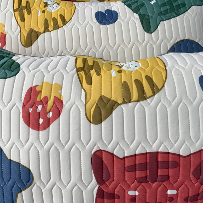 91家纺网 家纺一手货源 找家纺 小虾米 2022新款可定制凉感丝0.4乳胶凉席床笠三件套 老虎