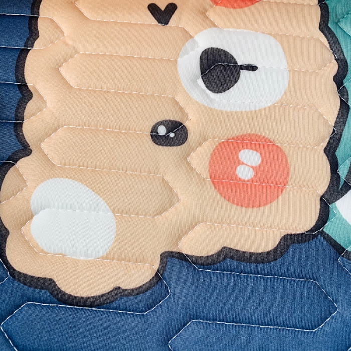 91家纺网 家纺一手货源 找家纺 小虾米 2022新款可定制凉感丝0.4乳胶凉席床笠三件套 小熊